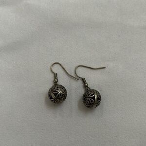 Silver ball earrings 